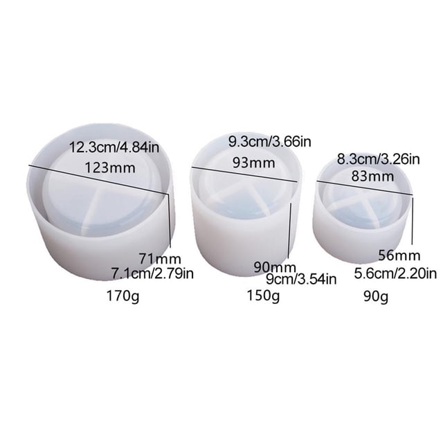 Molde Redondo De Resina De Silicona, Molde Para Maceta De Plantas Suculentas, Moldes Artísticos De Resina Epoxi De Cristal DIY Para Maceta ANGGREK Otros