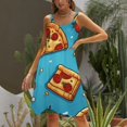 thumbnail image 3 of Fun Pizza Women's Summer Dresses 2025 Beach Casual Sleeveless Floral Print Tank Loose Sundress, 3 of 8