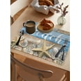 thumbnail image 6 of Summer Beach Starfish Shell Placemats Set of 4,Wipeable Washable Table Mats for Dining Tables,Farm Retro Wood Board Place Mats for Kitchen Event Party Tabletop Decor, 6 of 7