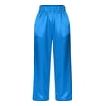 thumbnail image 4 of hotojiny Satin Pants for Women Summer Casual Ankle Length Beach Trousers Comfy Elastic Waist Silk Work Outfits with Pockets, 4 of 6