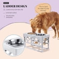 thumbnail image 6 of AVERYDAY Elevated Dog Bowl for Large Dogs, 4 Heights Adjustable Raised Dog Bowl with 2 Stainless Steel Food Water Bowls, Raised Pet Bowls for Large Medium Breed, 6 of 12