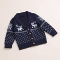 thumbnail image 4 of FYDUU Ddler Baby Boy Christmas Sweater Long Sleeve Button Knitted Cardigan Coat Cute Baby Girl Boy Christmas Cardigan Sweaters Vintage Tops 3-4 Years, 4 of 6