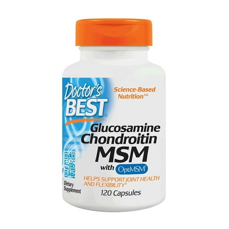 Doctor's Best Glucosamine Chondroitin MSM with OptiMSM, Joint Support, Non-GMO, Gluten Free, Soy Free, 120 Caps, Doctor’s Best.., By Doctors