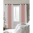 thumbnail image 4 of Coral Red White Kitchen Curtains Modern Gradient Vertical Stripes Geometric Cafe Short Curtains for Bathroom Blackout Window Curtain Small Window Treatment Drapes for Bedroom Living Room 52"x45"x2, 4 of 9