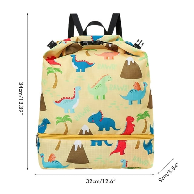 Sac de Natation Séparé Sec Humide pour Enfants Sac à Dos Portable Imperméable Gym Sports Piscine Plage Équipement