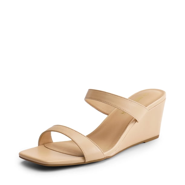 Sandalia DREAM PAIRS SDPW2302W Cuña Tacón 6 cm Nude US11