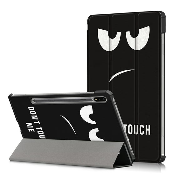 Dteck Smart Case for Samsung Galaxy Tab S7 FE SM-T730/T736B 12.4-inch 2021,Slim PU Leather Lightweight Kickstand Shockproof Hard Folio Case Pattern Cover for Galaxy S7 SM-T970 12.4",Don't Touch Me