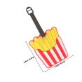 thumbnail image 2 of KAKOWELY 2Ud Etiquetas Para Equipaje Papas Fritas Con Creativo Y Material Resistente PVC Negro, 2 of 6