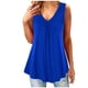 thumbnail image 1 of Blusa de camiseta sin mangas con botones y cuello en V para mujer Pompotops lopia995283, 1 of 4