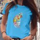 thumbnail image 1 of Puntoco Mujeres Niñas Tallas grandes Camisa con estampado de plumas Camiseta de manga corta Blusa tops Puntoco Puntoco-4293, 1 of 7