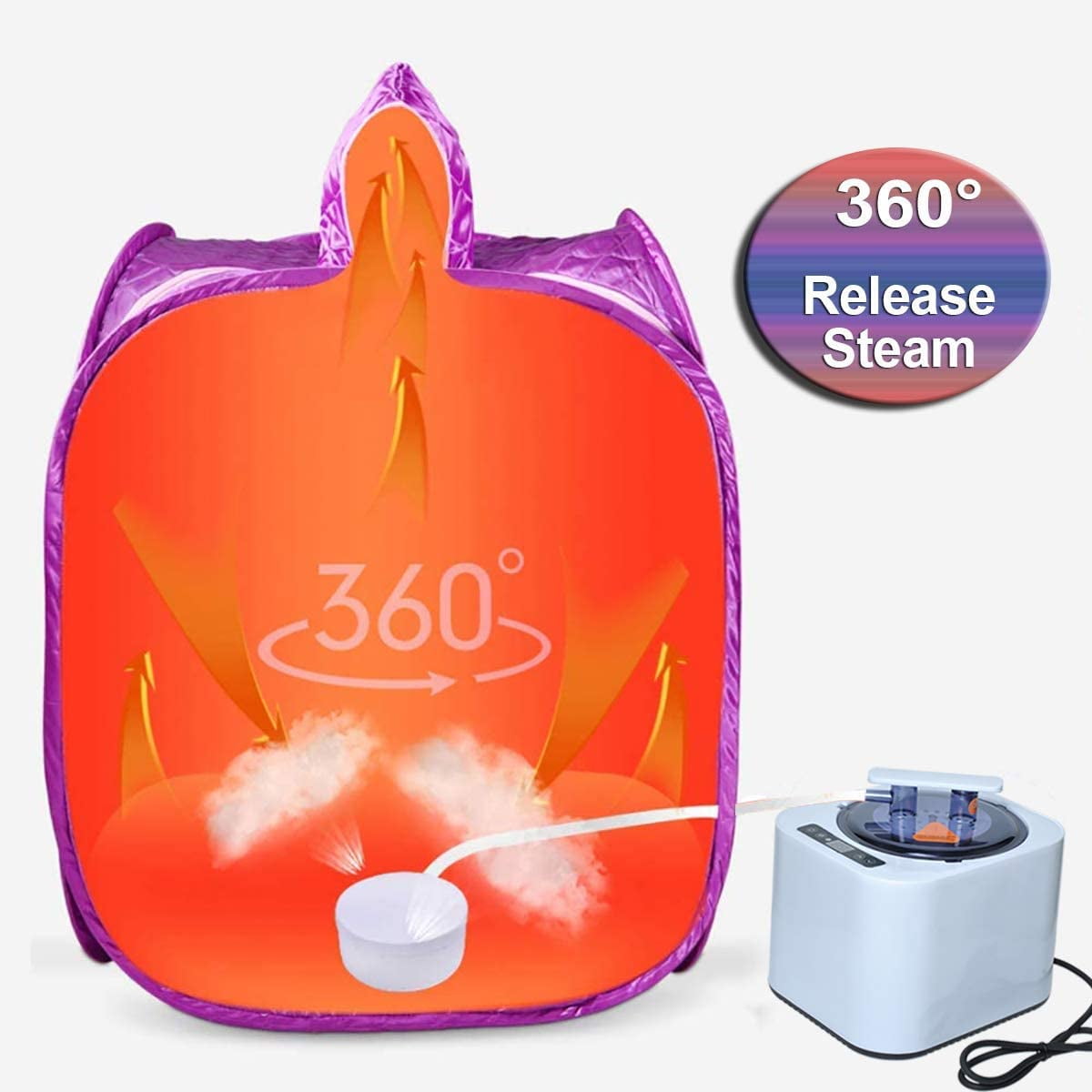 2L Portable Sauna Steamer Machine Stainless Steel Pot,Home Spa Steam Machine