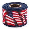 thumbnail image 4 of 2.5" American Flag Wired Ribbon, Patriotic Red White & Blue, 10 Yards by Gwen Studios, 4 of 5