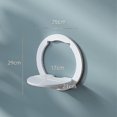 thumbnail image 2 of White Floating Shelf For Wall Bedroom Drill Free Wall Mount Shelf Upgrade White Shelves Storage Rack Small Floating Shelf Books Home Decor (white1pc, 2 of 5