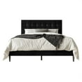 thumbnail image 3 of Home Design Marion Full Tufted Upholstered Platform Bed Frame with Tufted Headboard and Plush Padding, Black, Easy Assembly, 3 of 4