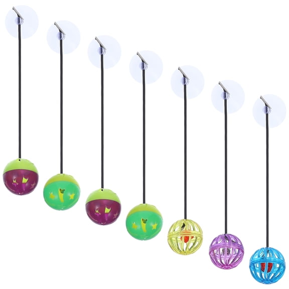 unbranded 7Pcs Replaceable Reptile Toys Interesting Reptile Bell Balls Household Bearded Dragon Toys