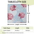 thumbnail image 2 of Pioneer Flower Floral Print Pattern Square Fitted Tablecloth with Elastic Edge,Square Table Cover,Washable Elastic Table Cover for Home Kitchen Party Decor 34"x34", 2 of 6