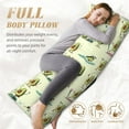 thumbnail image 5 of Bingfone Body Pillow Cover Long Pillow Case With Zipper Decorative Bedding Pillowcase 20"X54" Soft Cushion Pillow Case For Bedroom-Avocado For Exercise, 5 of 8