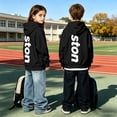 thumbnail image 2 of Bigetiay Boys City Print Pullover Hoodie Long Sleeve Lightweight Fall Sweatshirt 7-8 Years, 2 of 6