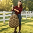thumbnail image 4 of 9.8 inch Horse Hay Feeder Bag, Large Capacity Small Hole Hay Net, Durable Nylon Mesh Feeding Bag for Equine Livestock Barn Stable Slow Feed, 4 of 6