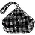 thumbnail image 2 of Women Rhinestone Crystal Evening Clutch Bag With Wristlet Wedding Prom Party Purse Handbags, 2 of 9