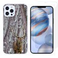 thumbnail image 1 of Slim-Fit Protective Phone Case compatible with iPhone 12 Pro Max, with Tempered Glass Screen Protector, by OneToughShield ® - Deer/Snow/Camo, 1 of 3