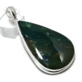 thumbnail image 2 of Natural Bloodstone Gemstone Handmade 925 Sterling Silver Pendant 2.48", 2 of 2