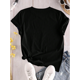 thumbnail image 5 of Camiseta con estampado de trébol de Shenanigans Squad para mujer, informal, de cuello redondo y manga corta, 100 % algodón, elasticidad media, tejido de punto para todo el año, 180 g/m² - Colección pr, 5 of 6