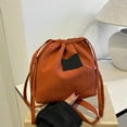 thumbnail image 3 of Taotanxi Casual Soft Polyester Drawstring Small 2 Way Bucket Shoulder Bag Crossbody, 3 of 6