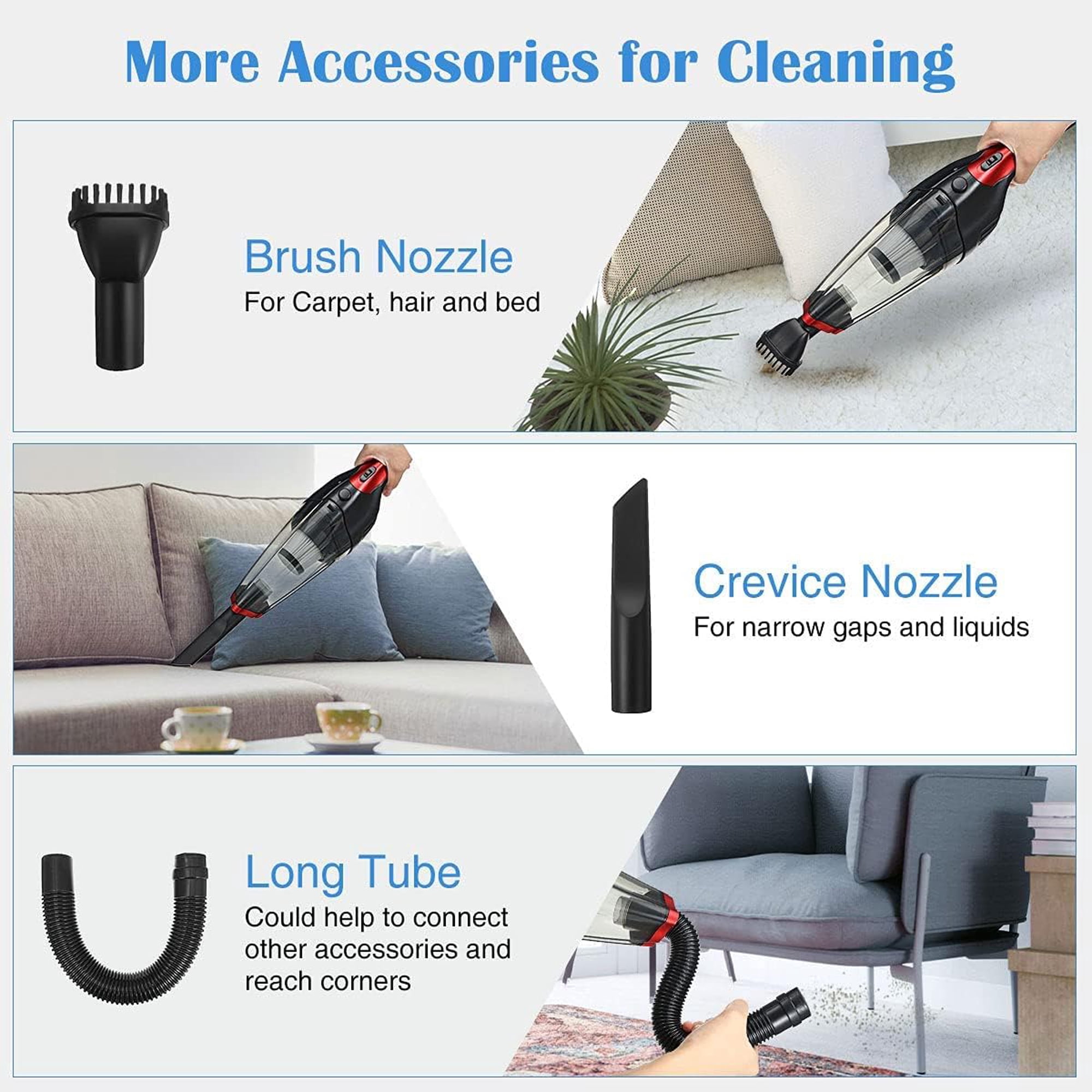Milex Wet & Dry Handheld Vacuum – Portable Cordless Vacuum Cleaner for Cars, Spills & Small Messes