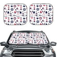 thumbnail image 2 of Kll Sailing Marine Travel Windshield Sun Shade 2-Piece Foldable Car Front Window Sunshade For Most Sedans Suv Truck- Medium, 2 of 7