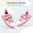 thumbnail image 2 of DREAM PAIRS Toddler Girls’ Rainbow Sneakers, Casual School Walking Shoes with Hook-and-Loop Closure for Little Kids, 2 of 6