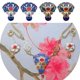 thumbnail image 5 of 2 piezas hermosa joyería moda 36 x 40 mm multicolor aleación cloisonné flor Astilla Zulema joyería de cloisonné para mujeres, 5 of 8