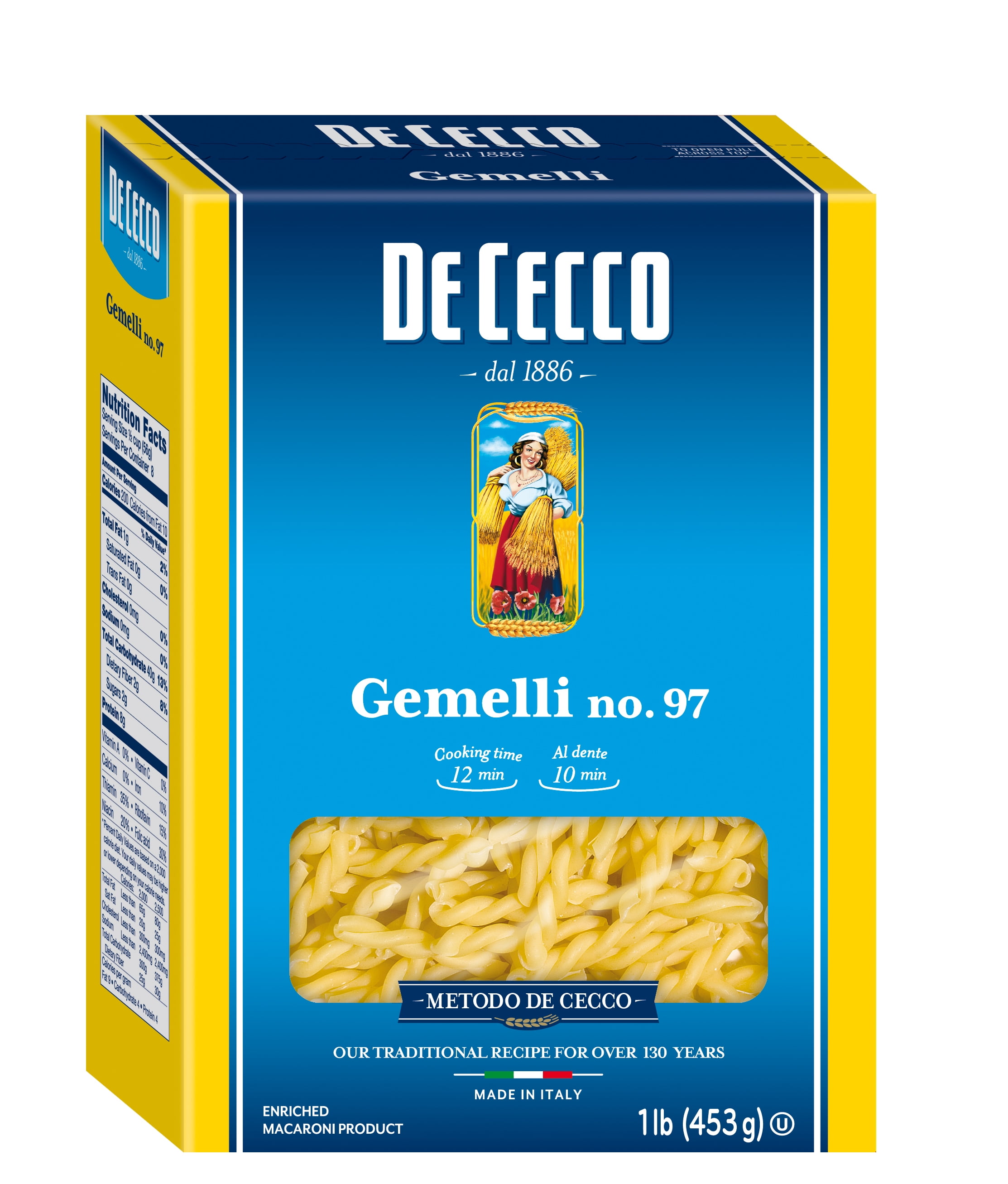 De Cecco Gemelli No.97 Pasta, 16 oz