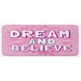 thumbnail image 1 of Saying Kitchen Mat, Dream and Believe Words on Floral Geometrical Background Phrase Art, Plush Decorative Kitchen Mat with Non Slip Backing, 47" X 19", Pink White, by Ambesonne, 1 of 1