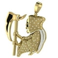 thumbnail image 2 of Big 2.85'' Genuine Diamond Santa Muerte Grim Reaper Angel of Death Pendent Charm Over 10K Gold, 2 of 6