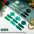 thumbnail image 3 of Gellen Emerald Green Gel Polish, 6 Colors Glassy Semi Sheer Jade Green Gel Nail Polish Set Soak Off UV Cure DIY Nail Art Gifts for Women, 10ml/0.33oz, 3 of 8