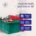 thumbnail image 5 of HOMZ 27 Gallon Heavy Duty Holiday Storage Tote, Green/Red, (4 Pack), 5 of 9