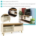 thumbnail image 4 of Sunnydaze Mid-Century Modern Console TV Stand for 58" TV with Shelves, Latte, 4 of 15