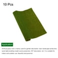 thumbnail image 3 of Uxcell 10pcs Artificial Model Grass Mat 9.84 x 9.84" Yellow Green for Garden Lawn Model, 3 of 5