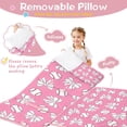 thumbnail image 3 of Pink Bows and Baseballs Pattern Toddler Nap Mats for Kids Preschool,Sleeping Mat Bag or Kids,Toddler Sleeping Bag,Toddler Nap Mat or Daycare, 3 of 6
