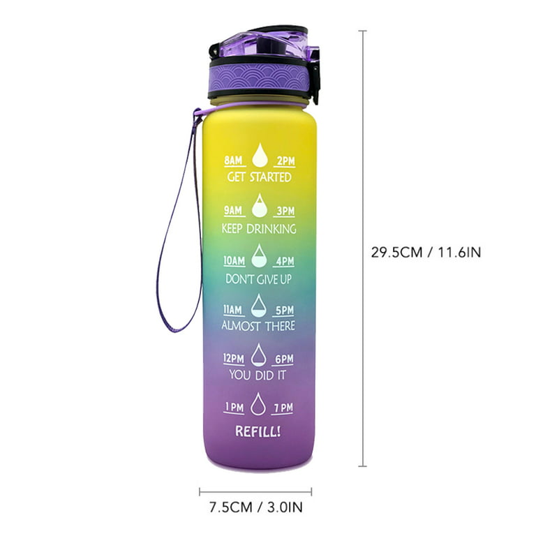 Colorful Plastic Water Bottles with Flip-Top Lids, 24 oz. Reusable Sports  Water Tumbler Portable for Travel Gym Cycling Hiking Camping School Lunch