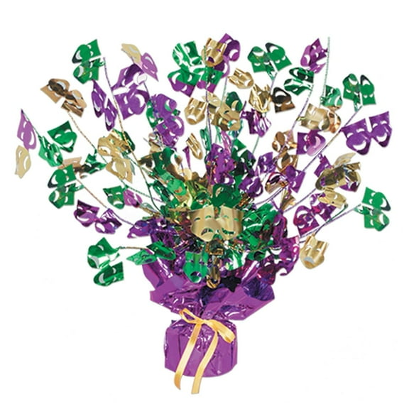 The Beistle Company Multi-color Mardi Gras Gleam 'N Burst Valentine's Day Centerpiece