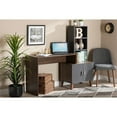 thumbnail image 6 of Baxton Studio Jaeger Modern and Contemporary Two-Tone Walnut Brown and Dark Grey Finished Wood Storage Desk with Shelves, 6 of 6