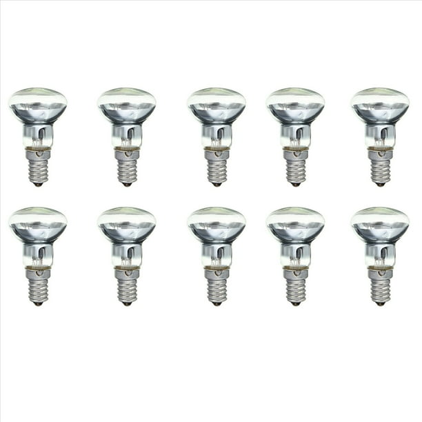 LáMpara de Lava de Repuesto E14 R39 30W Tornillo en Bombilla Reflector Transparente Bombillas de Luz Puntual Lava Incandescente 10 Pieza