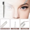 thumbnail image 4 of Unique Bargains Portable 2 in1 Eyebrow Shaping Tool Silver Tone Stainless Steel Eyebrow Clip Eyebrow Brush for Women, 4 of 7