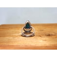 thumbnail image 4 of Heaven Crafts 925 Sterling Silver Natural Malachite Ring Green Gemstone Boho Minimalist Cocktail Ring For Women, 4 of 6