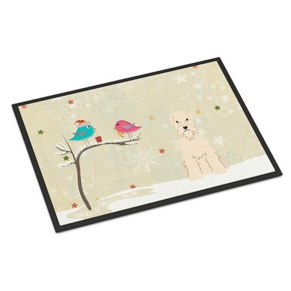 Christmas Presents between Friends Soft Coated Wheaten Terrier Door Mat