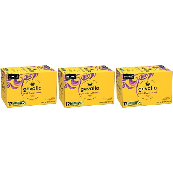 Gevalia Coffee K-Cups Dark Royal Roast 12 ct 4.12 oz (Pack of 3)