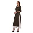 thumbnail image 3 of Bimba Straight Long Kurti For Women Printed Full Sleeves Tunic Top Casual Summer Formal Kurta, 3 of 7