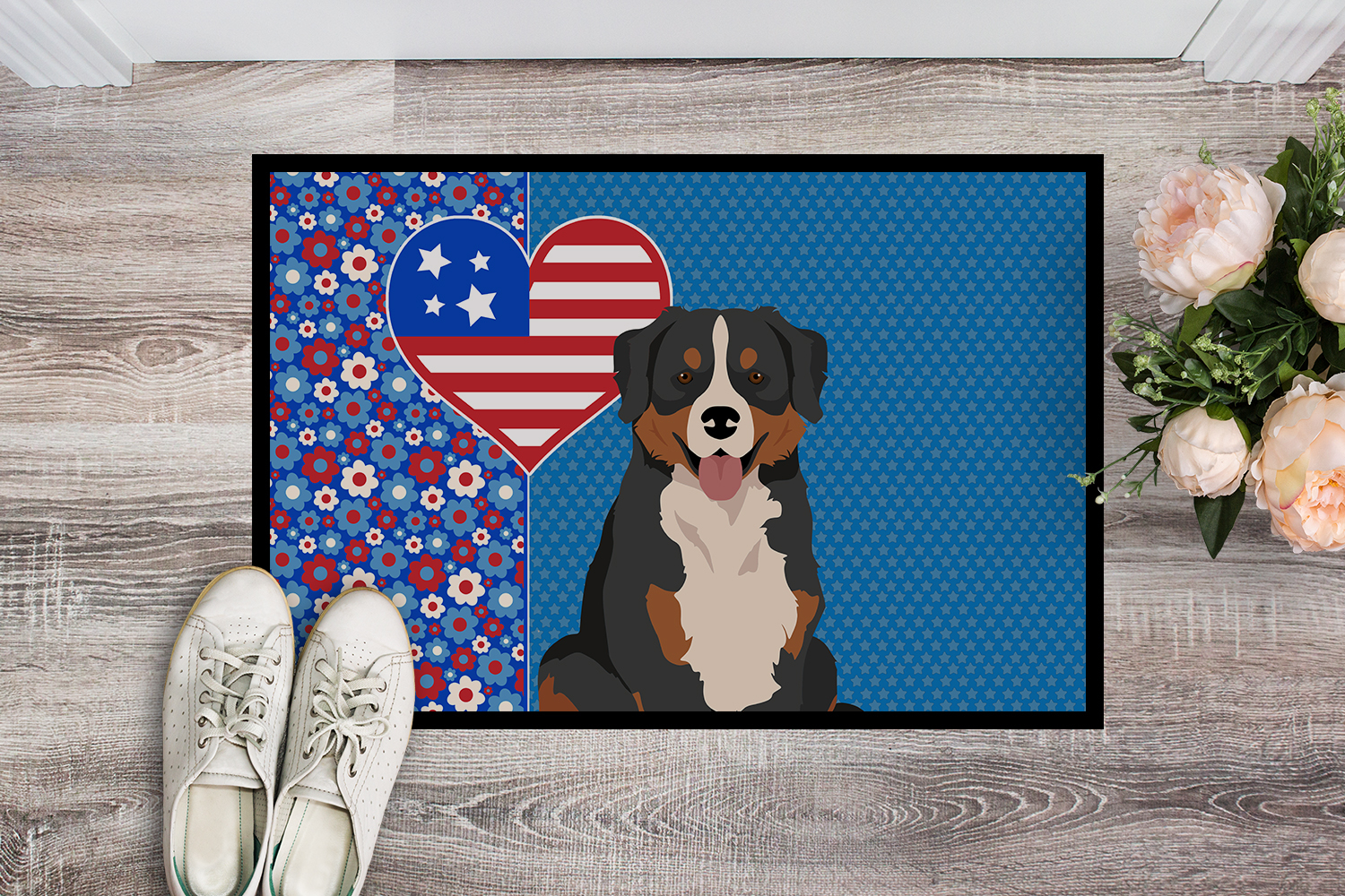 Bernese Mountain Dog Indoor or Outdoor Mat 24x36 36 in x 24 in